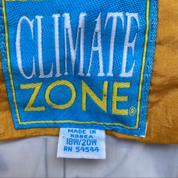 Vintage Lightweight Climate Zone Front Zip Retro Peace Sign Windbreaker Size 18 - Picture 9 of 14